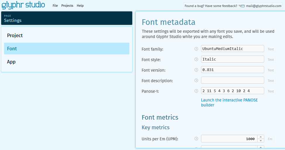 edit font name box shown in the font section